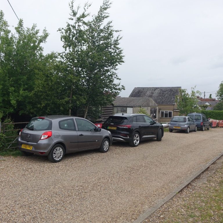 Rear view along city road at west mersea, essex taken for historic building recording