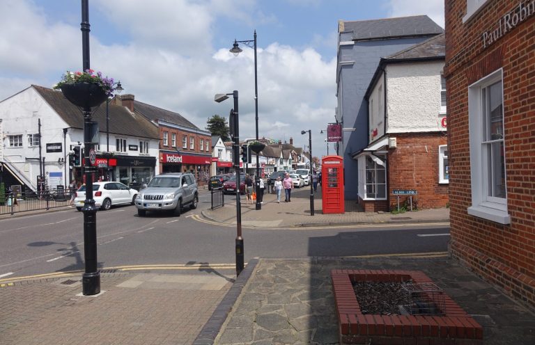 View northwards viewing down High Street of Billericay heritage impact assessment