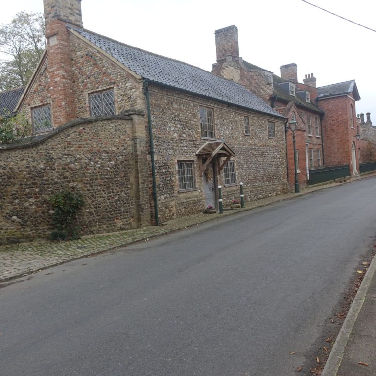 View looking northwest along the High Street of Northwold, Norfolk